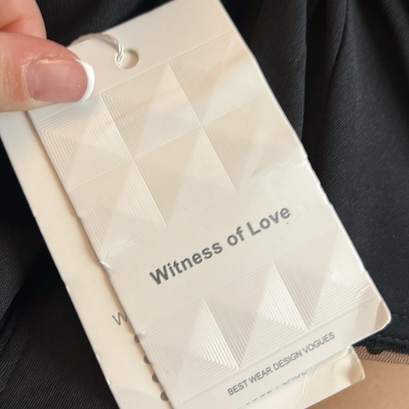 NWT Witness of Love Black Sequin & Velvet Strapless Cocktail Dress- 4 - Picture 6 of 8